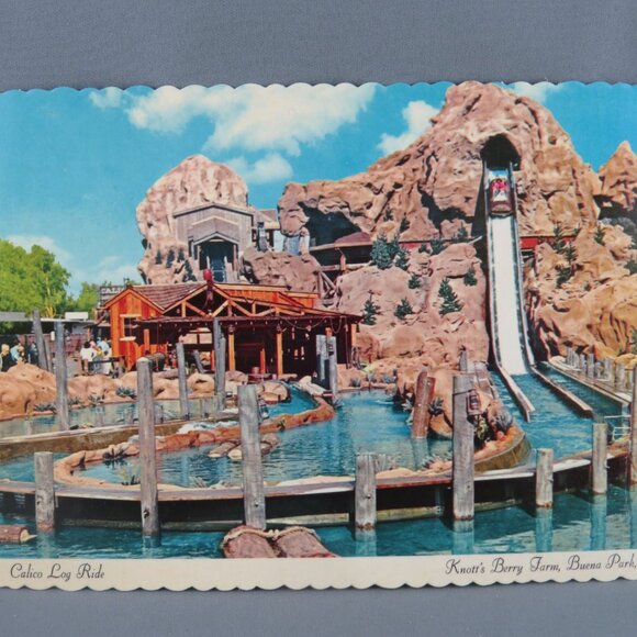 Vintage Postcard - Calico Log Ride Knott's Berry Farm - Dexter Press - Picture 1 of 4